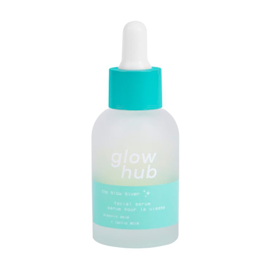 Уцінка! Освітлювальна та омолоджувальна сироватка для обличчя Glow Hub The Glow Giver Facial Serum з кислотами, 30 мл